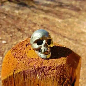 Handcarved Pyrite Skull
